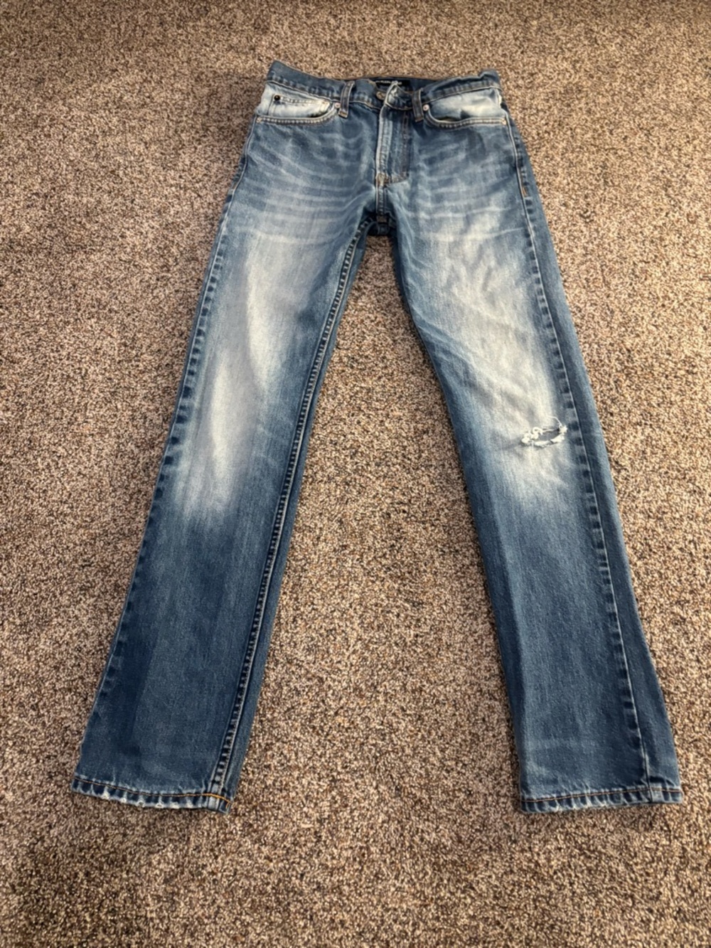 Calvin Klein Jeans Womens 29x33 cjk035 Straight Leg Faded Blue Denim